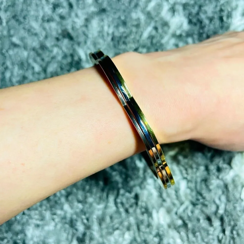 NWT Kate Spade Slender Scallops Bangle Set - Picture 2 of 7